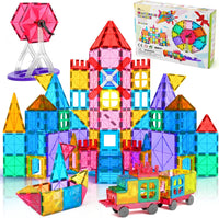 Jasonwell 100pcs Magnetic Tiles Building Blocks Set for Boys Girls