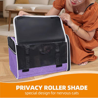 Cat Carrier for Travel, Soft-Sided, Top Loading, Privacy Curtain - Purple / 18.0"L x 11.0"W x 11.0"H - image 3