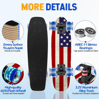 Skateboards with Colorful Flashing Wheels for Beginners, Kids - X-Flag - image 3