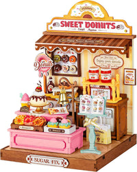 Rolife Tipsy Cat Bar DIY miniature kit, layered mini bar scene for a bookshelf - view 7