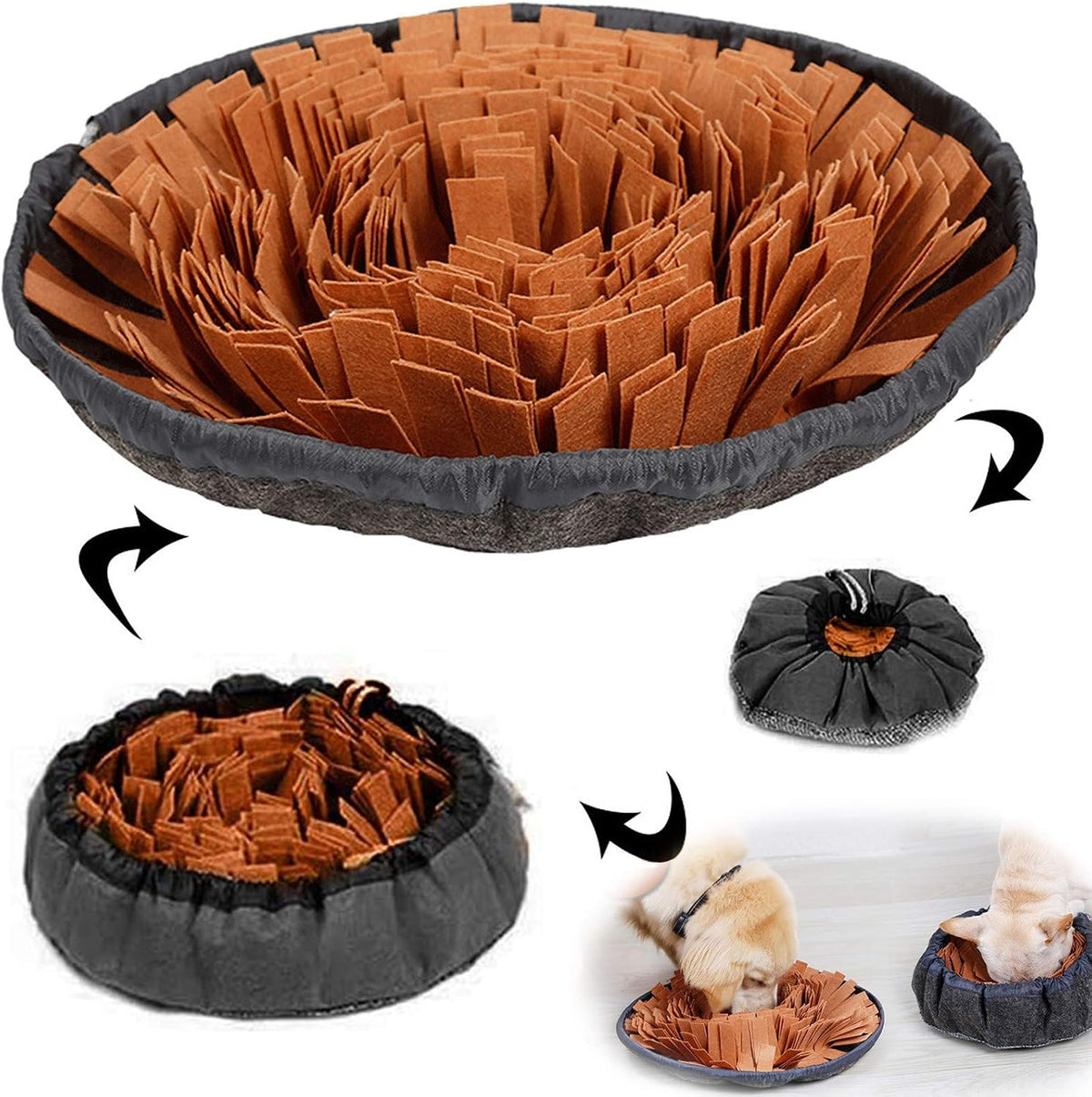 AWOOF Pet Snuffle Mat for Dogs - brown