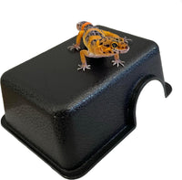 Plastic Reptile Hide Box for Leopard Geckos, Snakes, Lizards - Small