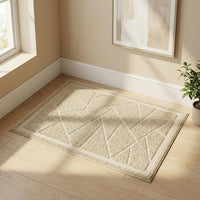 Cat Litter Box Mat, Kitty Premium PVC Pad, Durable Trapping Rug - #05 Beige / Mosaic/47 x 35 Inch - image 2