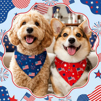 Abbylike 50 Pcs Halloween Dog Bandanas Bulk - 4th of July / 31.5 x 21.7 x 21.7" - image 4