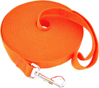 SALO Nylon Training Dog Leash for Small Medium Large Dogs - Orange / 3/4 inch x 50 feet