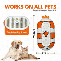 Cat Steam Brush for Shedding – 3-in-1 Grooming Tool with Mist Spray, Anti-Static, USB Rechargeable – One-Click Clean Brush for Cats and Dogs of All Fur Types