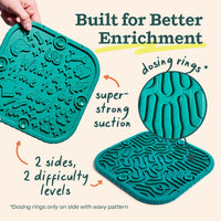 Woof FlipMat, Dual-Sided Dog Lick Mat & Slow Feeder - Green / Standard - image 4