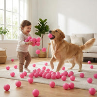 Clear Ball Pit Balls - Crush Proof Plastic Toy Balls for Boys and Girls – Fun for Kids & Family - 100 PACK / Pink - image 4