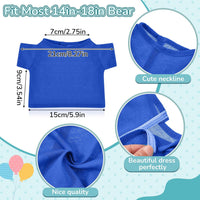 Jecery 8 piece stuffed bear shirts in assorted colors for sublimation - view 4
