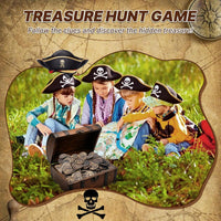 Geodurn 100 plastic pirate gold coins with embossed pirate design - view 6