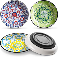 No Spill Cat Bowls, Cat Food Bowl - Bohemian-4 Pack