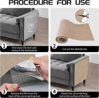 2 Pcs Self-Adhesive Cat Scratch Mat - Khaki - image 4