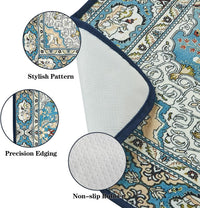 Washable Pee Pads for Dogs, Reusable Puppy Pads 36"x 41" 2 Pack – Essentials for Dogs - Medallion Blue / 72"*72"(Pack of 1) - image 4