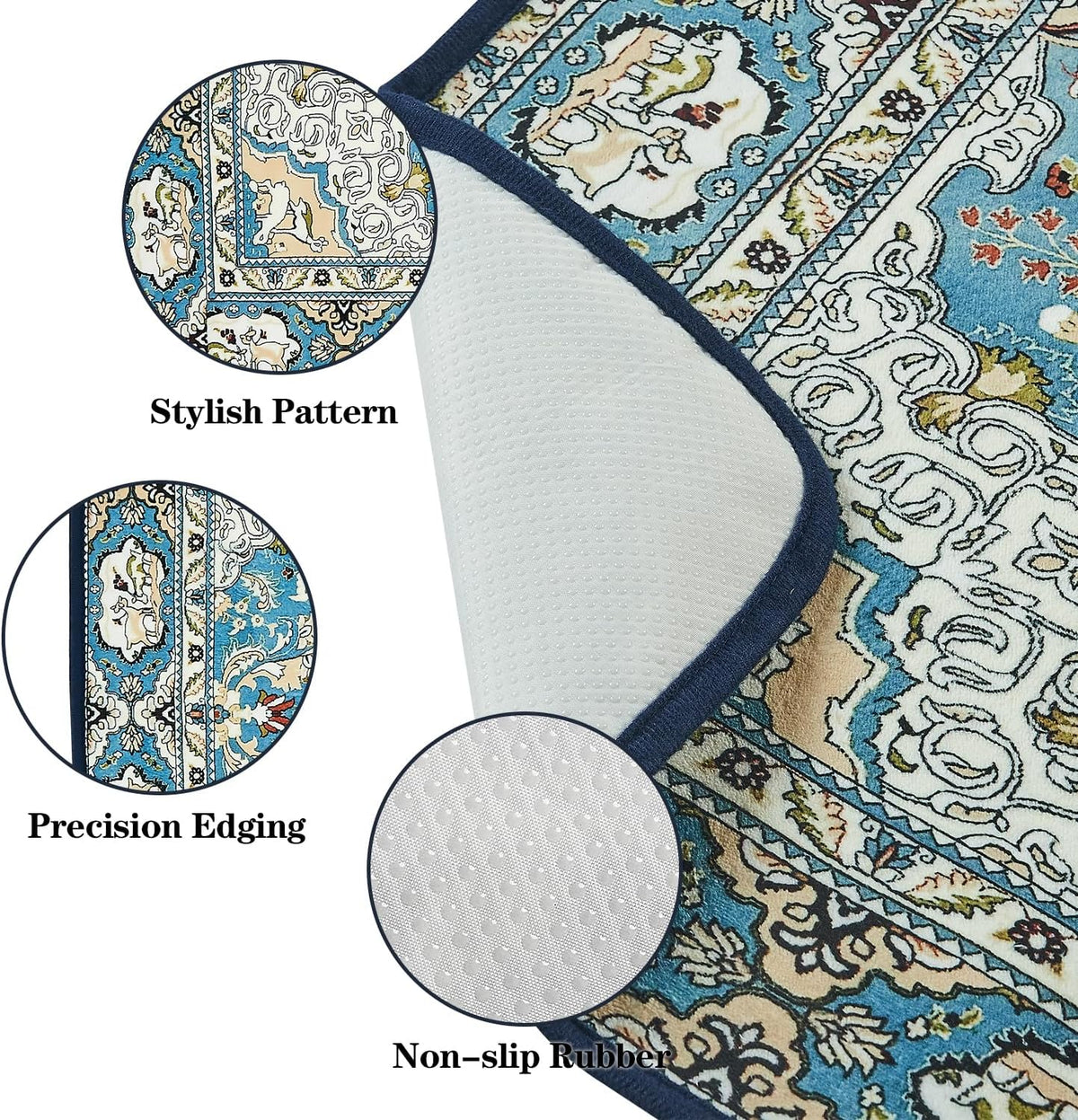 Washable Pee Pads for Dogs, Reusable Puppy Pads 36"x 41" 2 Pack – Essentials for Dogs - Medallion Blue / 72"*72"(Pack of 1) - image 4