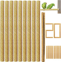 20Pcs Sand Perch Covers for Bird - Yellow / 20pcs 7.5" x 0.43"