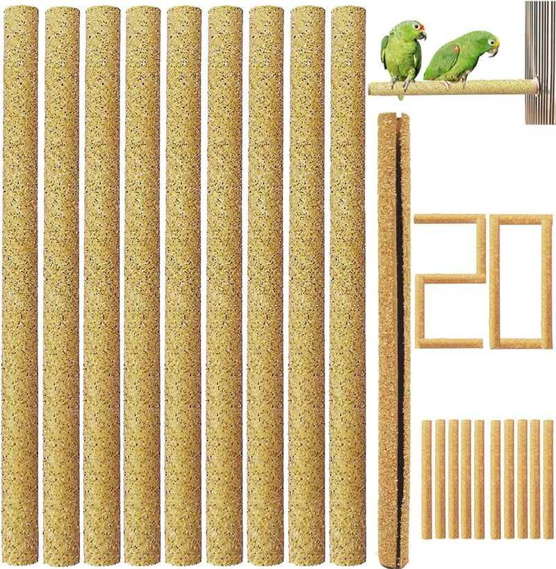 20Pcs Sand Perch Covers for Bird - Yellow / 20pcs 7.5" x 0.43"