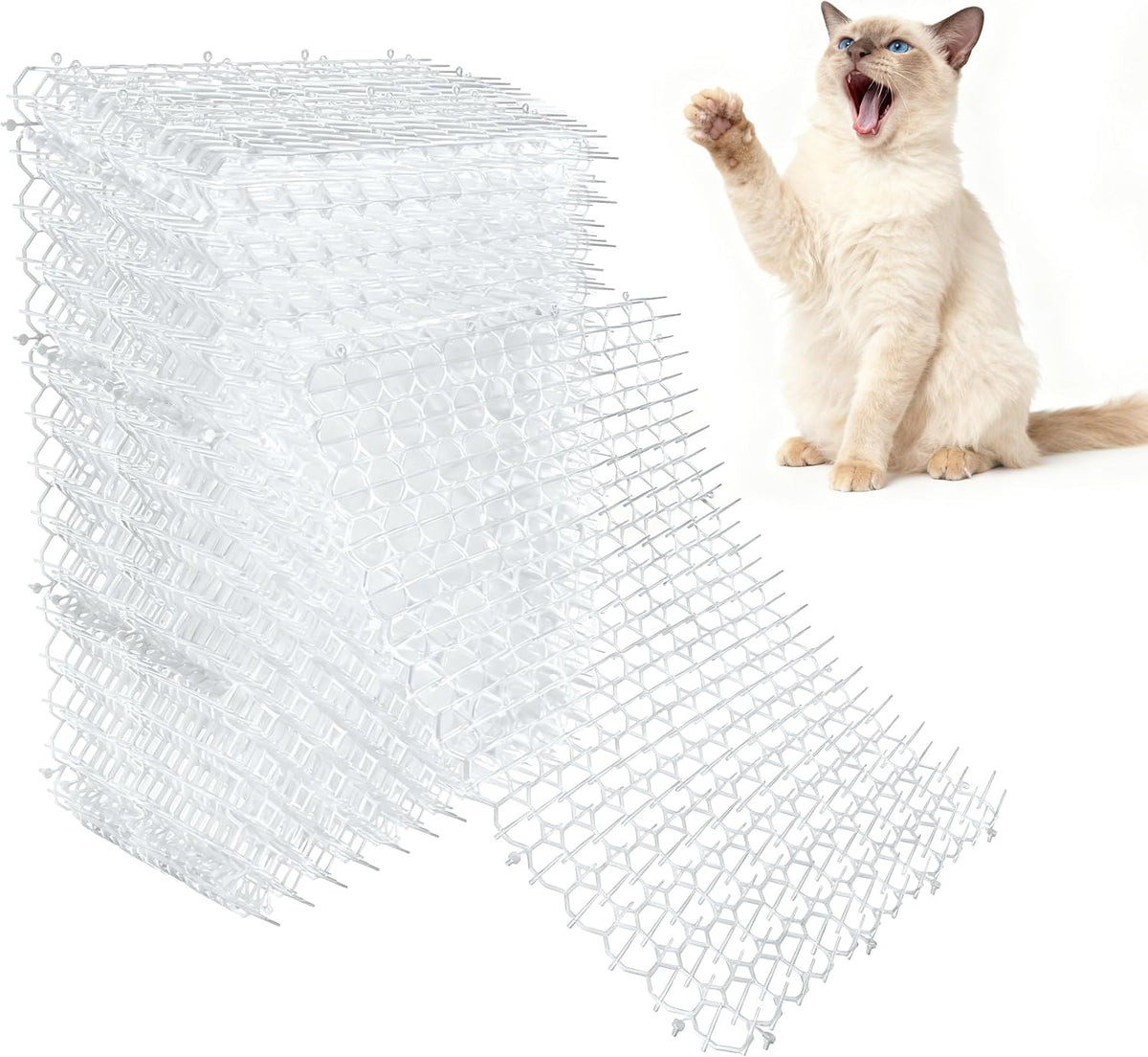 16 X 13 Inch Scat Mat for Cats - 16 Pack / clear