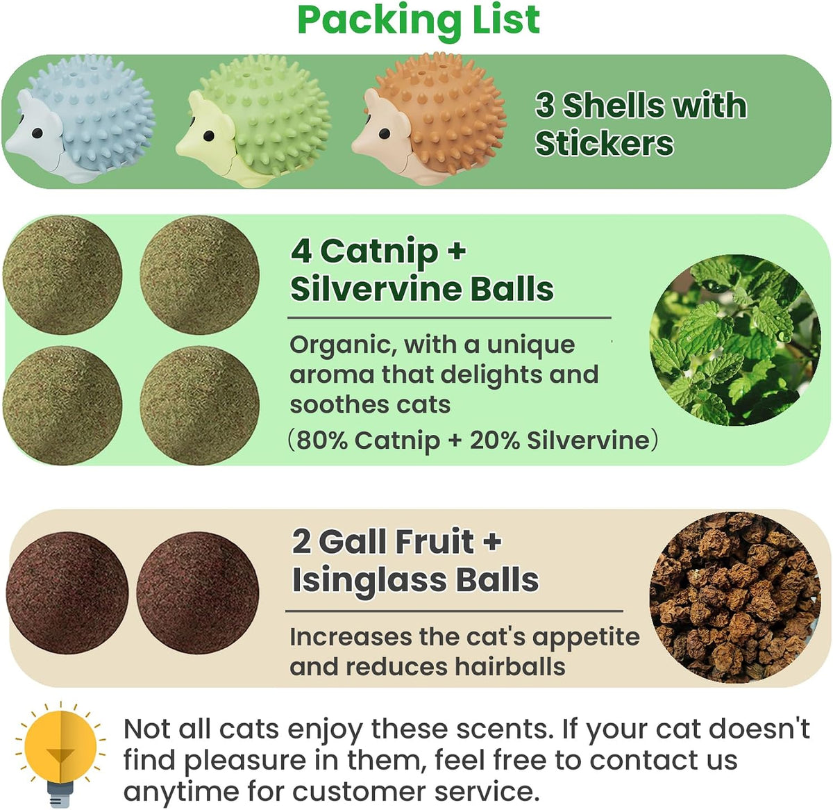 Catnip Toys with 6 Refill Catnip Balls & 3 Massage Shells – Essentials for Cats - image 2