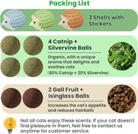 Catnip Toys with 6 Refill Catnip Balls & 3 Massage Shells – Essentials for Cats - image 2
