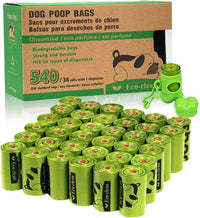 ECO-CLEAN Poop Bags Biodegradable - 36 Rolls/540 Bags+Dispenser