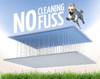 TidyFriend 2 Pk Pee Pad Holder Tray for 30” x 23” Pee Pads with Corner Lock Holes, Raised Edges, Non-Spill, Easy to Clean Silicone Dog Potty Tray Holder, For Indoor Floor Protection (Light Grey)