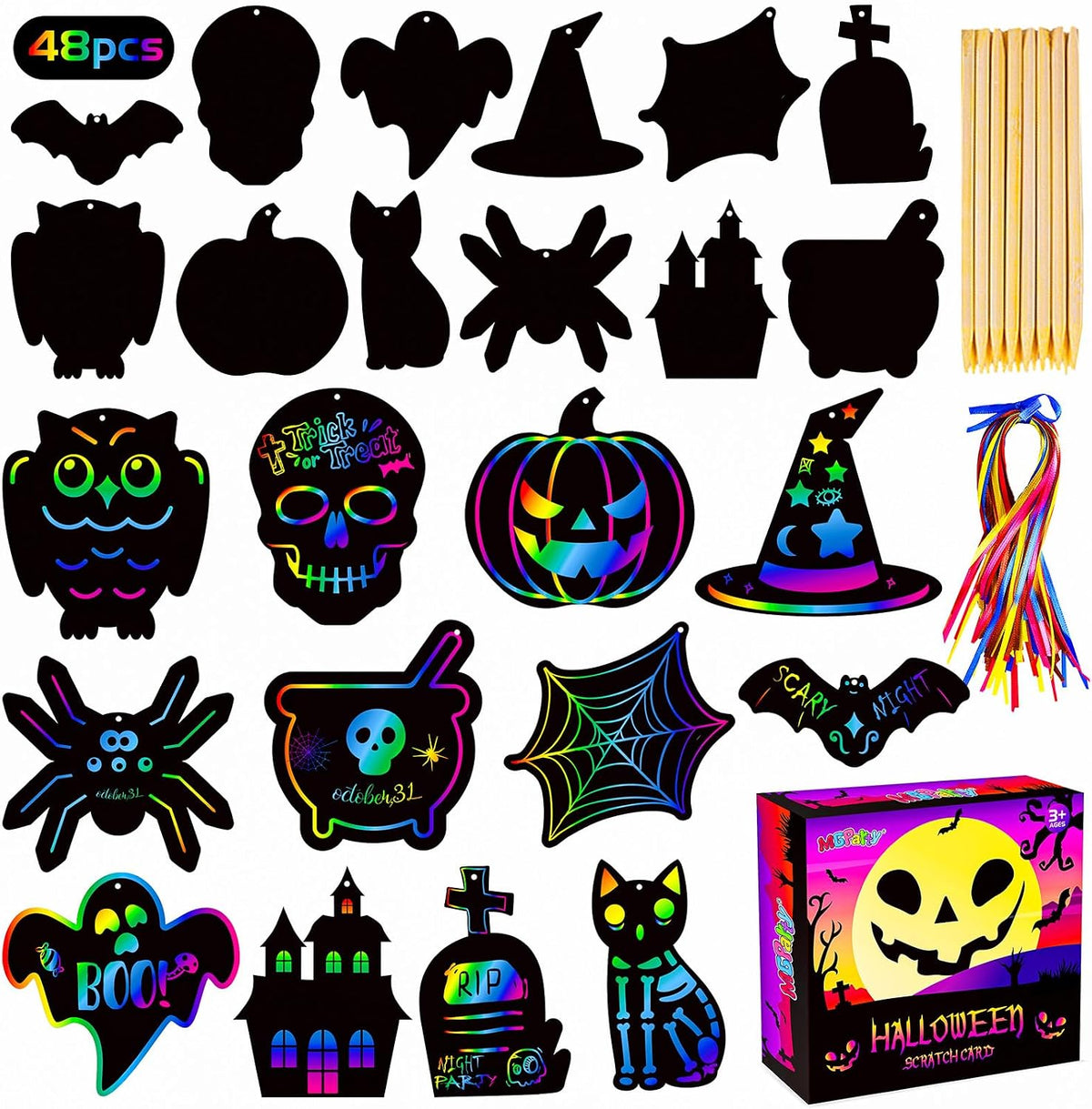 MGparty Halloween Crafts for Kids - 48PCS