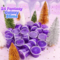 4 Pack Galaxy Slime Kit, Party Favors for Kids, Non Sticky, Wet - Purple Galaxy Slime - image 2