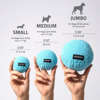 Playology Durable Plush Bone Toy, Squeaky Bone, Jumbo - Jumbo Ball / Peanut Butter - image 3