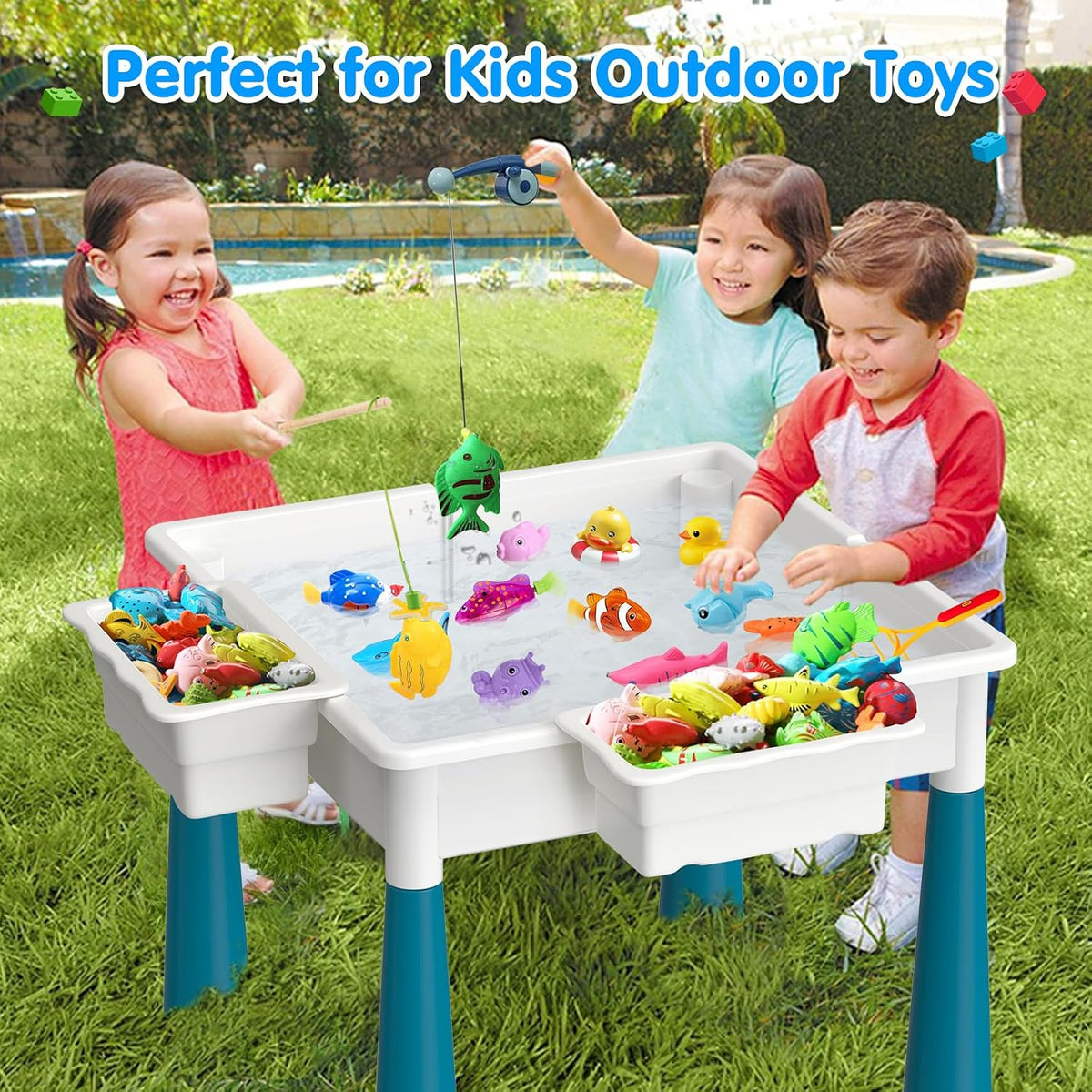 OCATO Kids Table and 4 Chairs Set Activity Table Kid Water Table – Fun for Kids & Family - Table and 4 Chairs Set - image 4