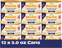 Made by Nacho Flaked Filets Recipe in Bone Broth, Grain-Free Chef's Selects Wet Food for Cats Balanced Diet in Naturally Hydrating Pumpkin-Infused Broth (3.0 oz (Pack of 12), Tuna & Bonito)