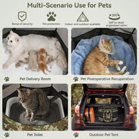 Siedihit Dog Cat Playpen, Puppy Pet Playpen Indoor for Small Dog Crate Tent Cage Outdoor, Portable - Green Camo / Small - image 4