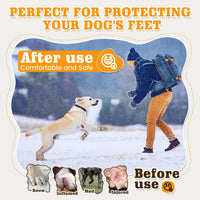 DcOaGt Dog Shoes Large Size Dogs - Khaki-Reflective / Size 1:for paw width 0-1.8 inches (Pack of 4) - image 3