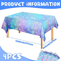NOVWANG kids party tablecloth 4-pack in red, yellow, cloud and cow print - view 20