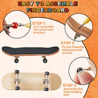 Jexine fingerboard kit with 6 sets of colorful trucks, wheels, screws and screwdrivers - view 9