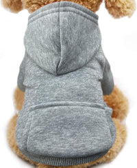 Soft Dog Hoodies for Small Dogs - Grey / Small