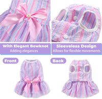 Dog Dress, Cute Pet Princess Dresses with Bright Color Design - Pink Purple / Small - image 3