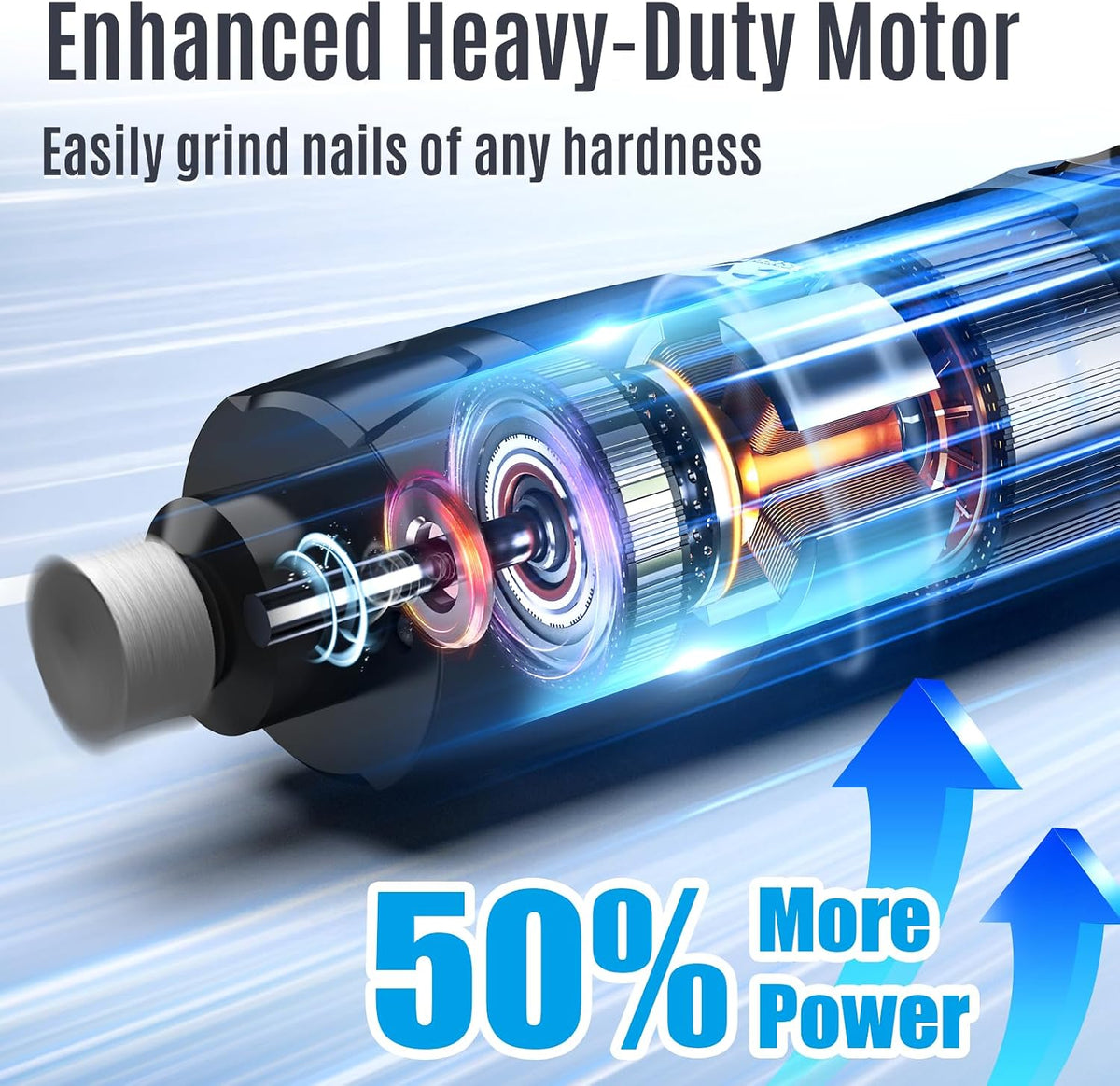Casfuy New 6-Speed Dog Nail Grinder - Dark Blue - image 3