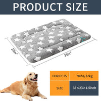 Dog Bed Mat,Reversible & Ultra Soft Kennel Pad-Machine Washable Pet Bed for Dogs & Cats-All-Weather - 35.0" L x 23.0" W x 1.5" Th / Gray - image 4
