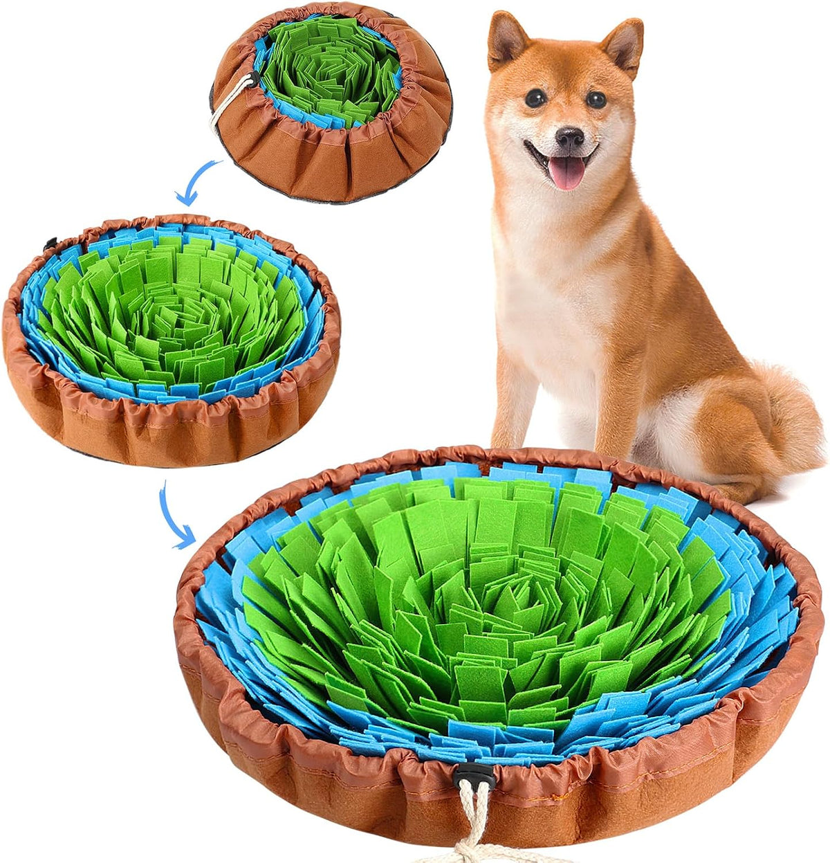 Vivifying Snuffle Mat for Dogs - Green&Blue