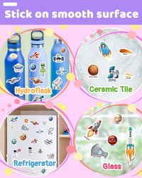 Benresive Reusable Sticker Book, Travel Stickers for Kids - Space - image 4