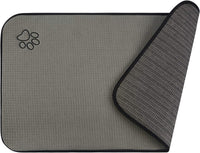 Dog Food Bowl Mat Pet Feeding Mat for Food Water 14.2x24In Grey – Essentials for Dogs - Grey Rectangle / 24"L x 14.2"W