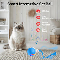 Interactive Cat Ball Toy, Motion Activated, RGB Lighting - Blue - image 4