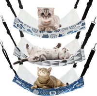 BBTO 3 Pcs Reversible Hanging Hammock Soft Plush for Cat Ferret - Cat