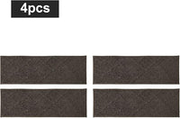 COSY HOMEER Edging Stair Treads Non-Slip Carpet Mat 28inX9in Indoor Stair Runners for Wooden Steps, Edging Stair Rugs for Kids and Dogs, 100% Polyester TPE Backing (4pc, Brown)