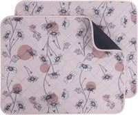 IEUUMLER Washable Pee Pads for Dogs - Pink Daisy / 24"X18"-2pcs