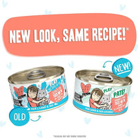 Weruva B.F.F. Play - Best Feline Friend Paté Lovers, Aw Yeah!, Salmon & Tuna Tuck Me in with Salmon & Tuna, 2.8oz Can (Pack of 12)
