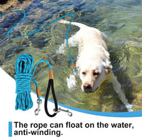 Long Dog Leash Reflective Rope Training Lead 15ft 30ft 50ft Check Cord – Essentials for Dogs - Light Blue / 30ft x 3/8inch - image 2