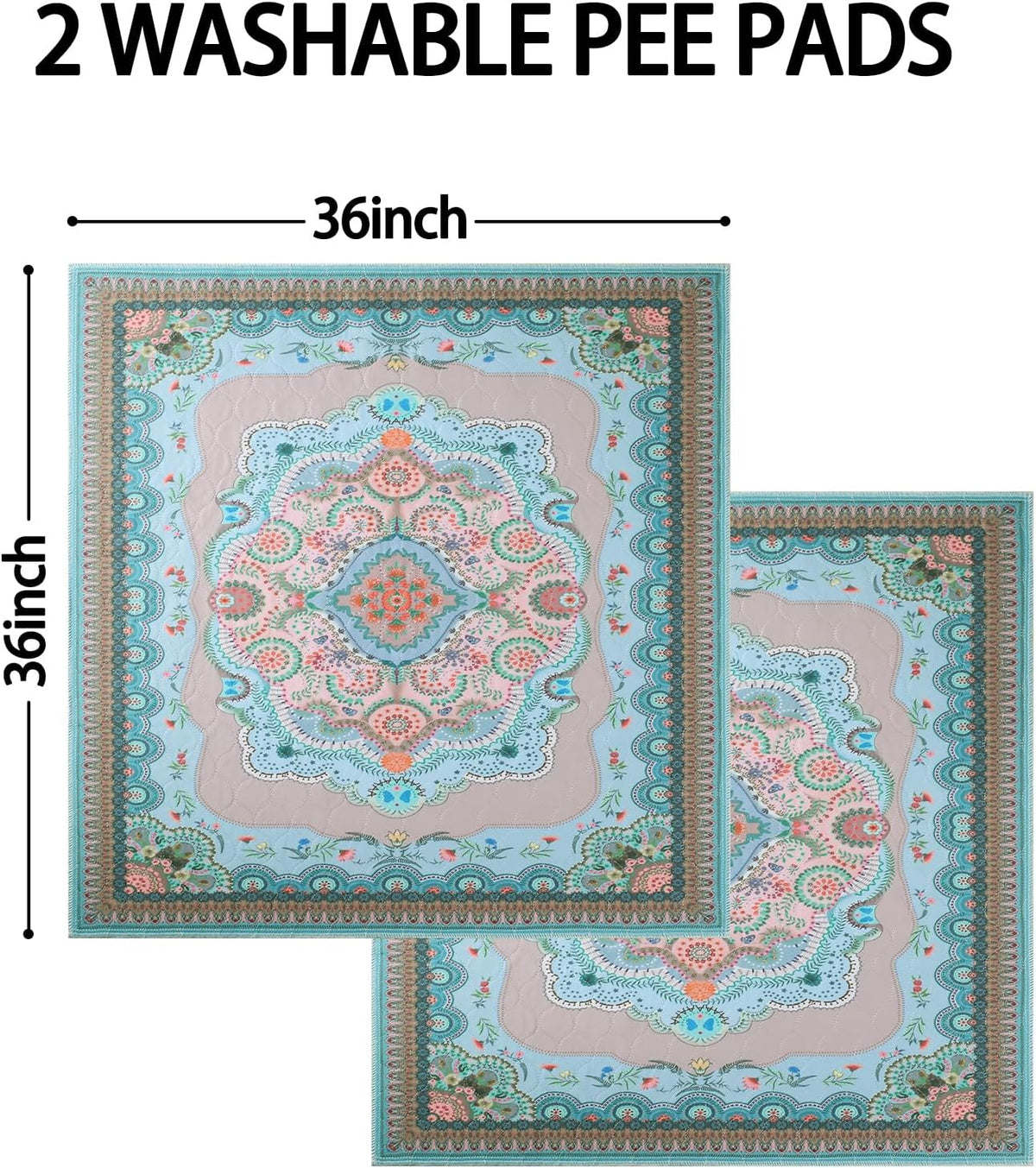 Aitmexcn Washable Pee Pads for Dogs, 24''x36'' - Blue / 36*36''-2pcs - image 2