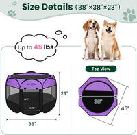 Love's cabin Pet Puppy Dog Playpen - Purple / 38.0"L x 38.0"W x 23.0"H - image 3