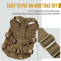 OneTigris No Pull Tactical Dog Harness for Medium Dogs - Brown / L - image 2